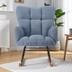 preview thumbnail 28 of 51, Teddy Fabric Tufted Glider Rocking Chair with Metal Frame