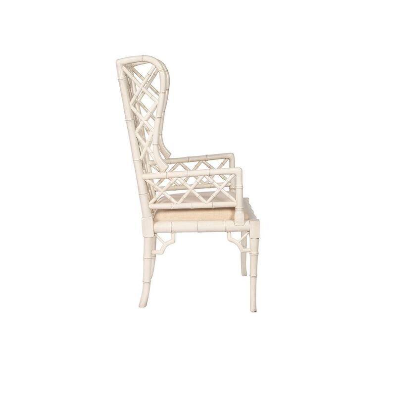 Regency Mahogany Wingback Chair, Neutral