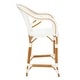 preview thumbnail 32 of 68, SAFAVIEH California Outdoor Bistro 26-inch Counter Stool with Arms - 23" W x 26" D x 43" H