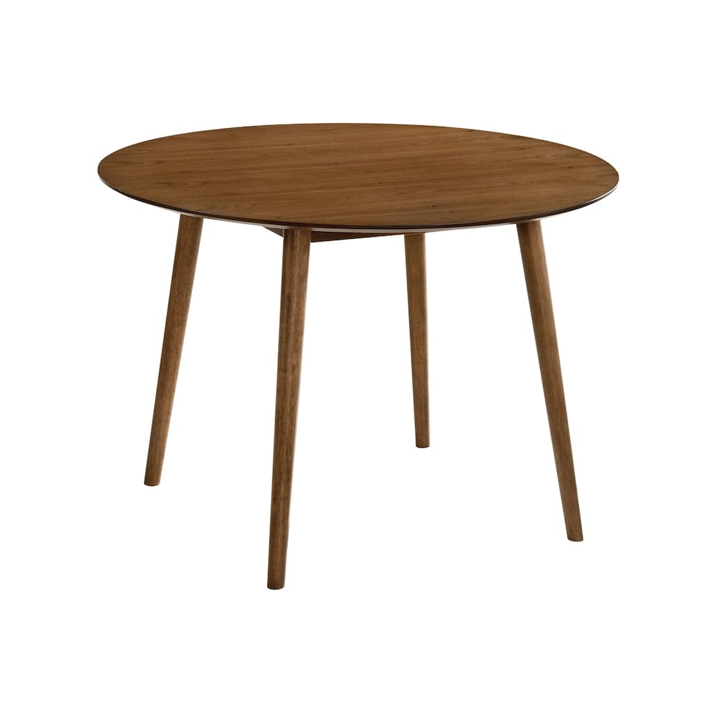 Round Dining Table 42 Inch Walnut Wood Table Modern Kitchen Table - 48
