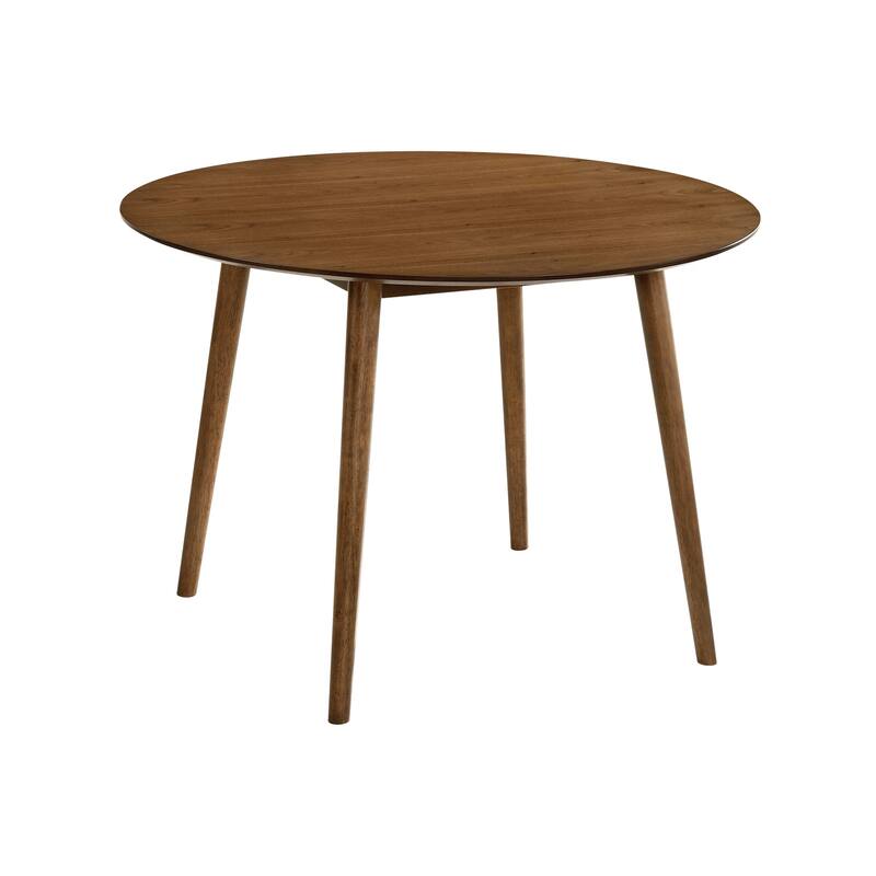 Round Dining Table 42 Inch Walnut Wood Table Modern Kitchen Table - 48