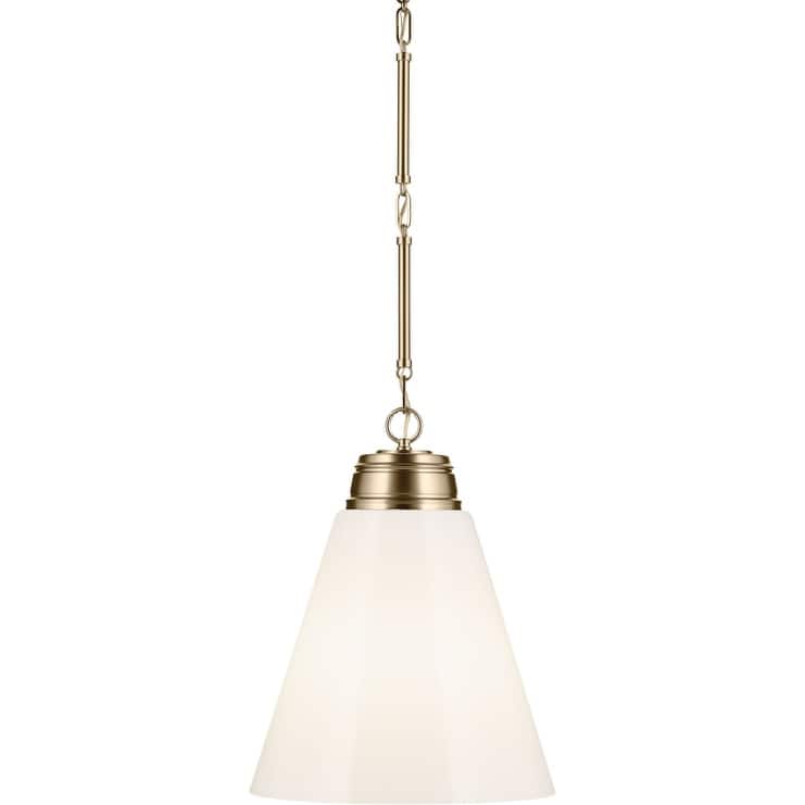 Kichler 52662 Marsailli 16" Wide Pendant with Glossy White Opal Glass