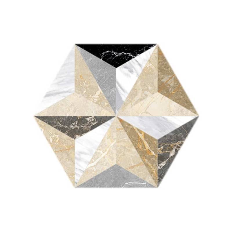 Osiris 8x9 Matte 3D Hexagon Porcelain Patterned Tile - Floor, Wall, Backsplash