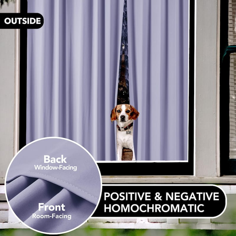 Deconovo Solid Rod Pocket Curtain Panel Pair (2 Panel)