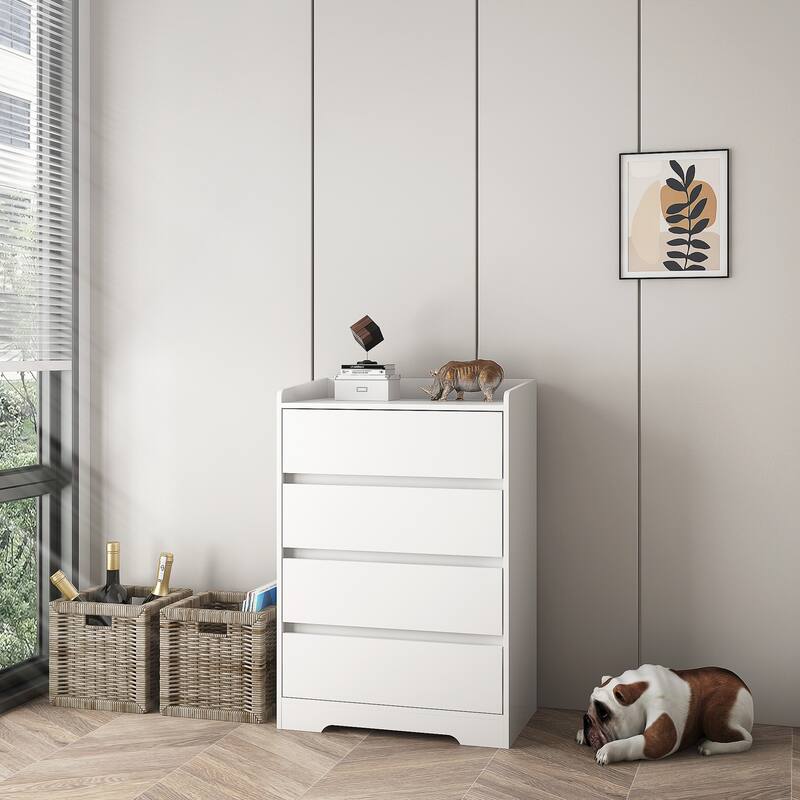 Modern Cabinet with Sturdy Frame of 4 Drawer Dresser