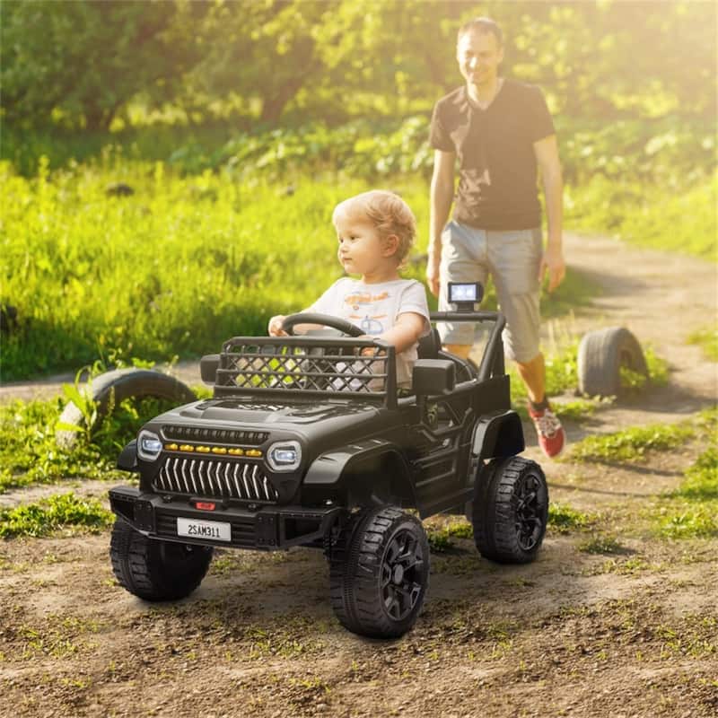 Children’s 12V Electric Ride on Car with Remote Control and Dual Motors Music Horn USB and Headlights