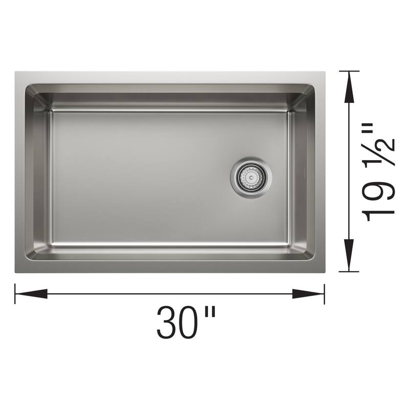 Blanco 443299 Inteos 30" Undermount Single Basin Stainless Steel - Stainless Steel