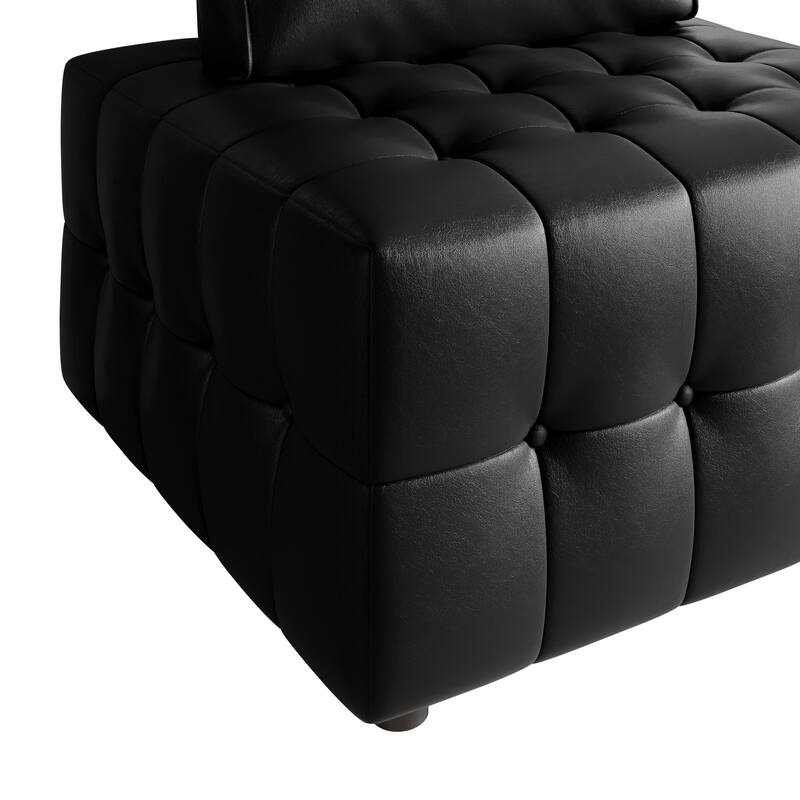 CraftPorch 9-Piece Elegance Button-Tufted PU Upholstered