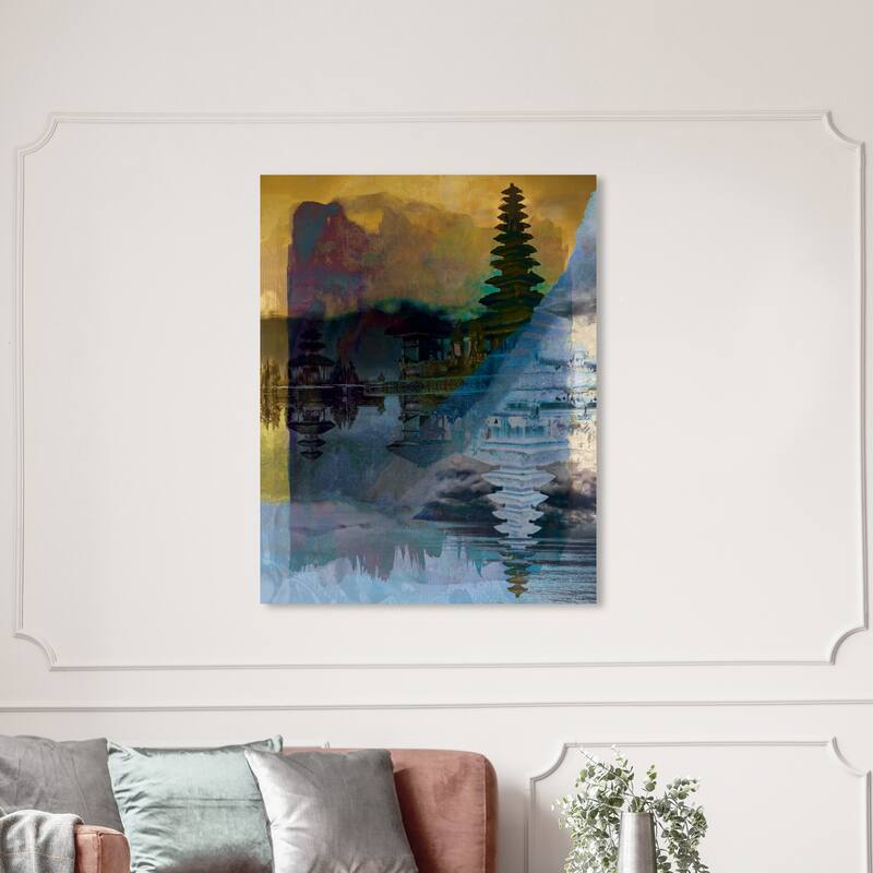 Wynwood Studio Canvas World and Countries Phunket Blue and Ochre Modern & Contemporary Wall Art Canvas Print - 54 x 36