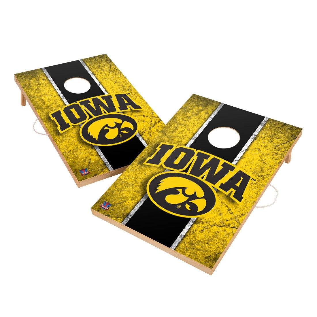 Vintage Iowa Hawkeyes 2x4 Tailgate Cornhole Boards