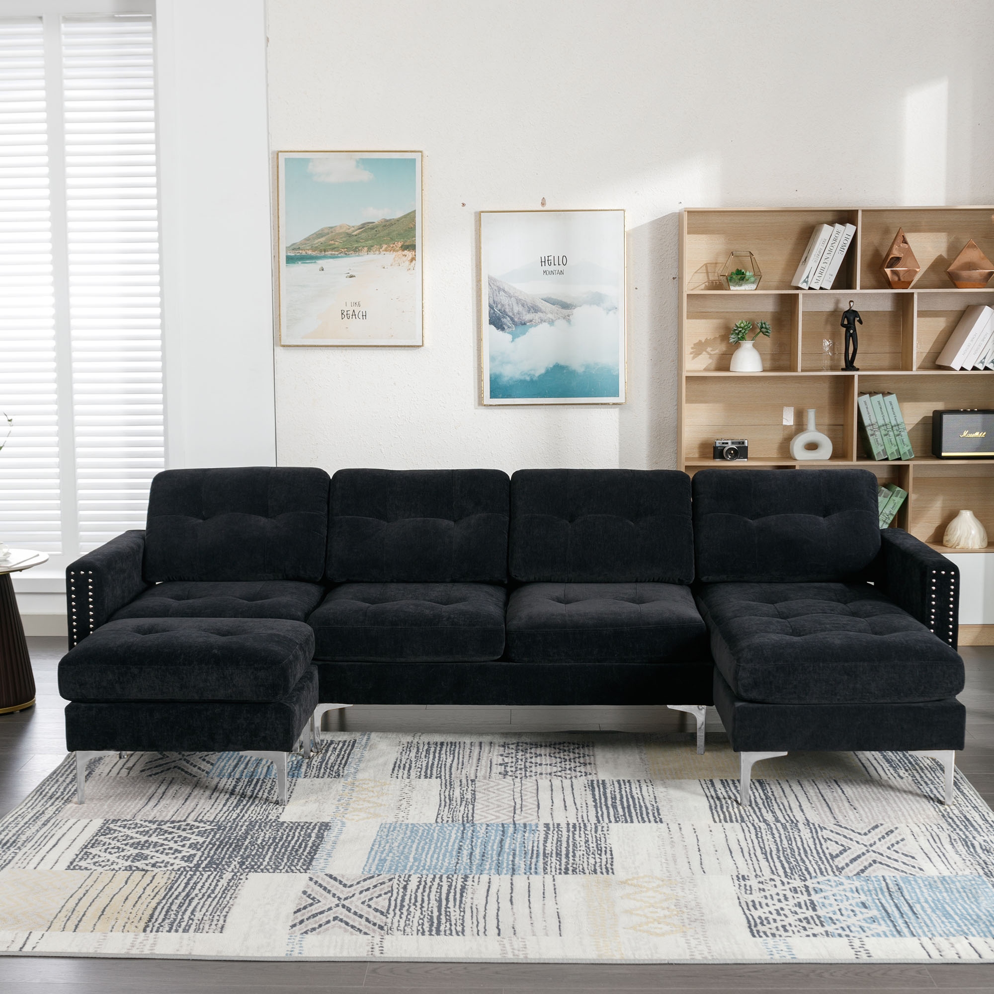 Klaussner killian sectional sales with ottoman