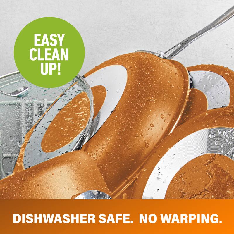 Gotham Steel Copper Cast Textured 5.5" and 9.5" Fry Pan Set