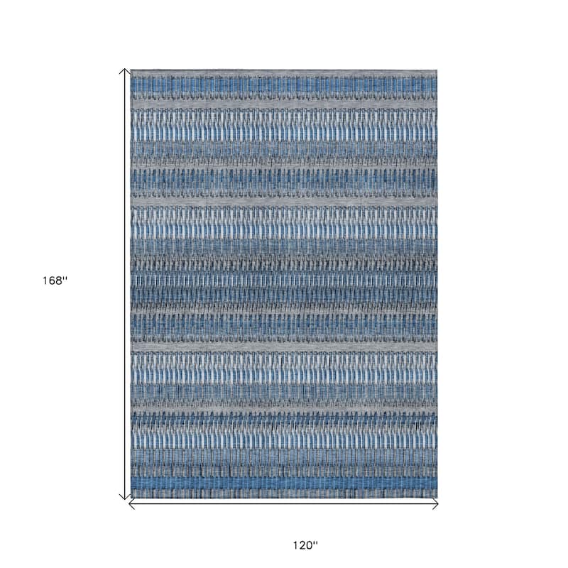 HomeRoots Striped Transitional Rectangle Outdoor Rug