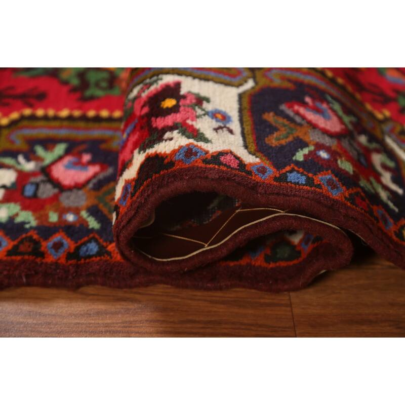 Hand Knotted Oriental 100% Wool Carpet Traditional Floral Pink Bakhtiari Area Rug - 5' 0'' X 3' 8''