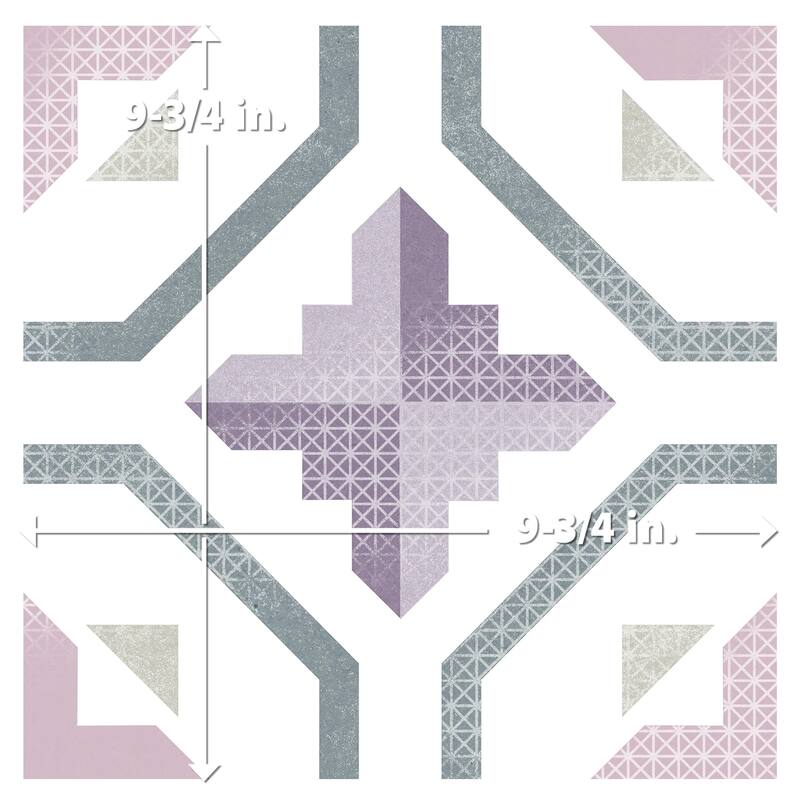 Merola Tile Prisma Lavender 9-3/4" x 9-3/4" Porcelain Floor and Wall Tile