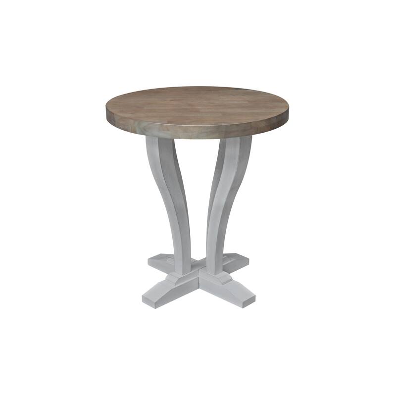 LaCasa Solid Wood Round End Table