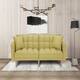 LUXMOD Futon Sleeper Sofa With 2 Pillows Fabric