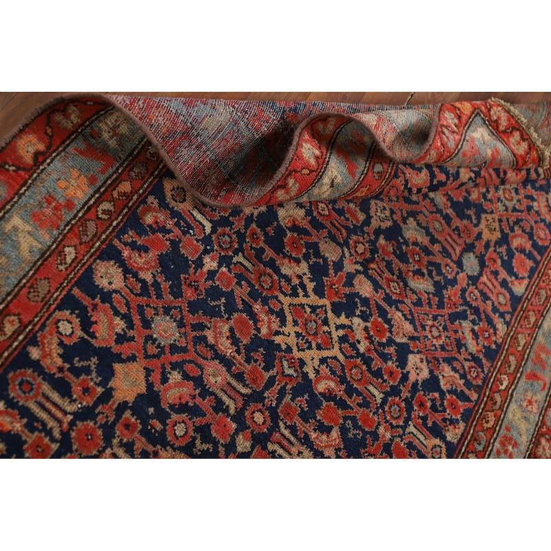 Malayer Antique Persian Runner Rug Hand-Knotted Wool Carpet - 3'7" x 12'11"