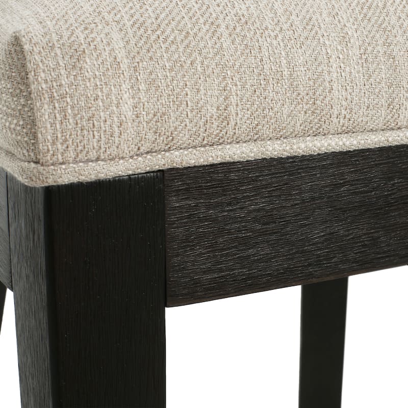 Fescue Farmhouse Fabric and Rubberwood Upholstered Dining Chairs (Set of 2) by Christopher Knight Home