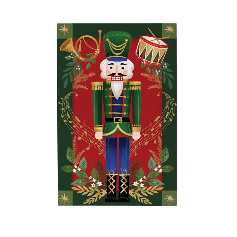 Nutcracker Sign Wood Block - 12"L x 8"H - Multicolor
