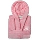 preview thumbnail 54 of 69, Sweet Kids 100% Polyester SUPER PLUSH Double Brushed Hooded Bathrobe with White Script Monogram R - Large