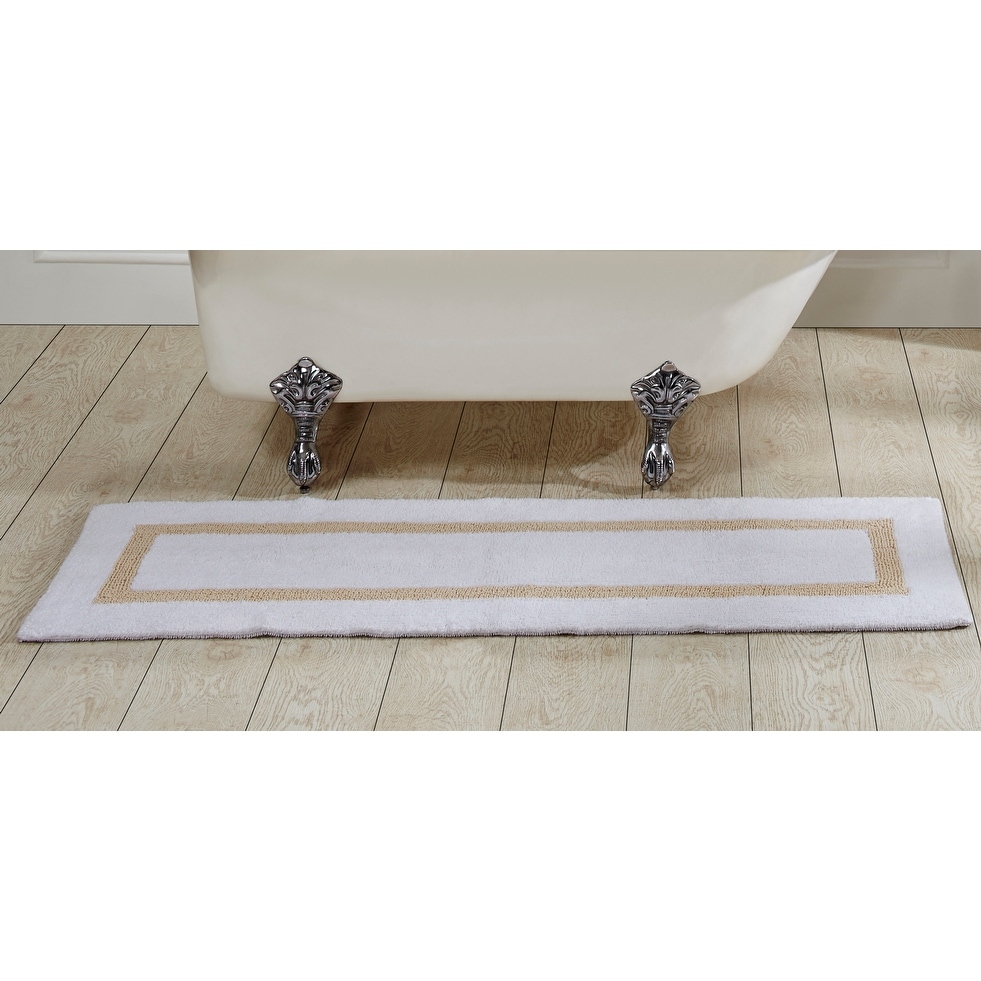 MODERN THREADS 2-Pack Solid Loop Cotton 21x34 inch Bath Mat Set