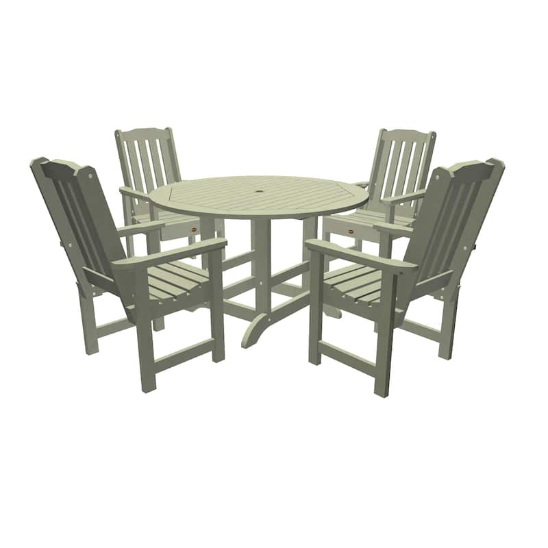 Highwood Commercial Springville Five-Piece Round Dining Set - Eucalyptus