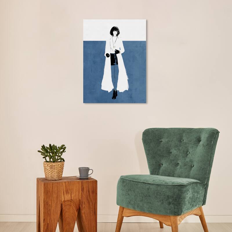 Wynwood Studio Fashion and Glam Blue Undertone Blue and Modern & Contemporary Wall Art Canvas Print - 20 x 16