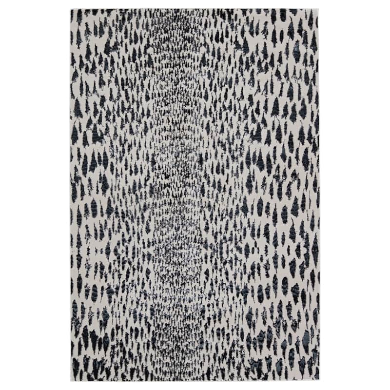 Nikki Chu Kimball Animal Area Rug - 6'7" X 9'6" - Dark Blue/Ivory - Rectangle