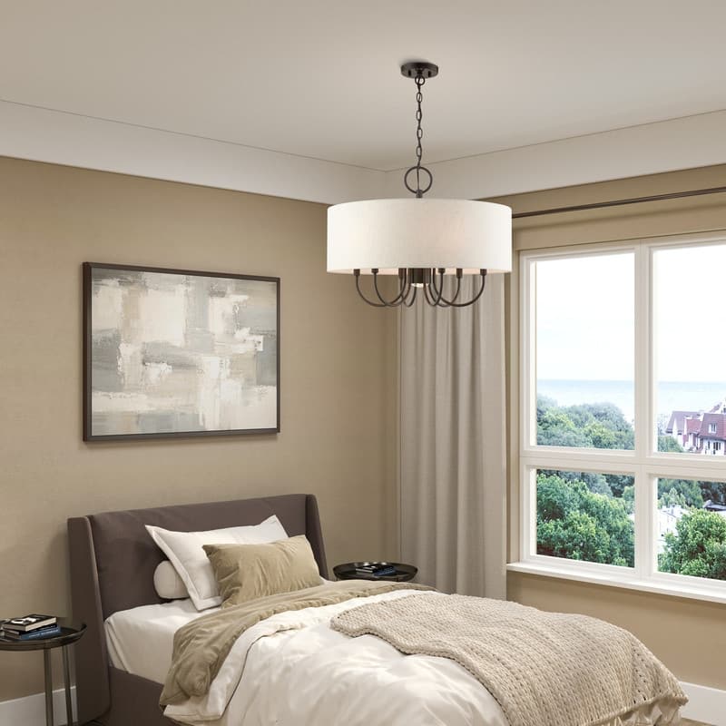 Livex Lighting 8-light English Bronze Pendant Chandelier, 49806-92 - 24"DIA 18.75"H