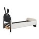 preview thumbnail 17 of 16, Twin Size Rabbit-Shaped Platform Bed with Drawers and Storage Pocket