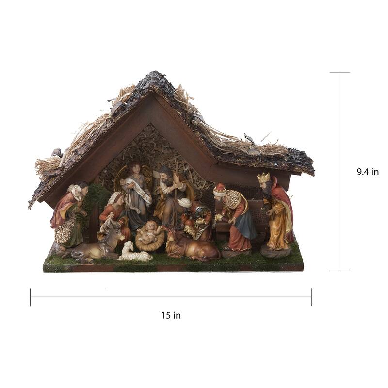 Kurt Adler 9.5-in. Musical LED Nativity Set