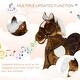 preview thumbnail 3 of 7, Kids Metal Plush Ride-On Rocking Horse Chair Toy With Nursery Rhyme Music - Dark Brown - Dark Brown
