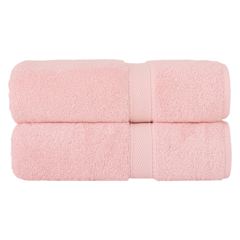 Authentic Hotel and Spa Turkish Cotton Bath Towels (Set of 2) - Pink