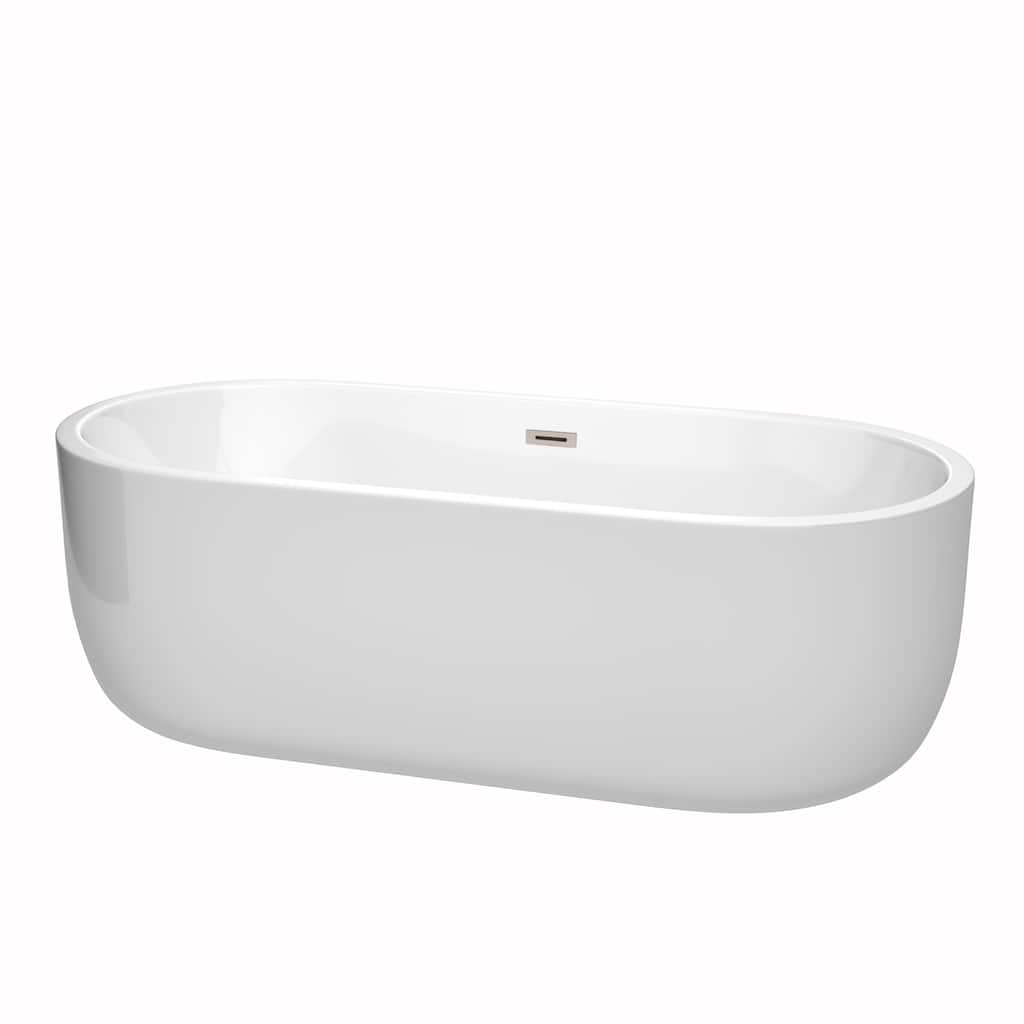 Wyndham Collection Juliette 71" Free Standing Acrylic Soaking Tub with