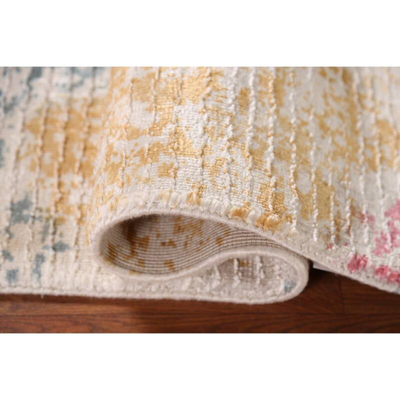 Multicolor Abstract Modern Foyer Foyer Rug Handmade Wool Carpet - 2'0"x 3'0"