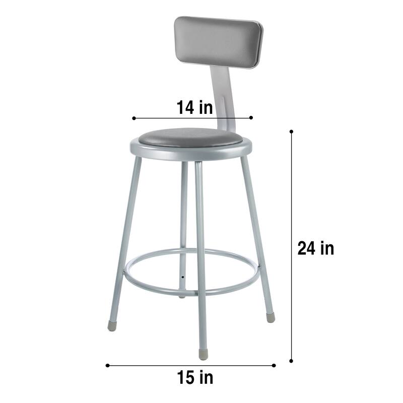 Hampden Furnishings (2 Pack) Otto Collection Steel Frame Padded Science ...