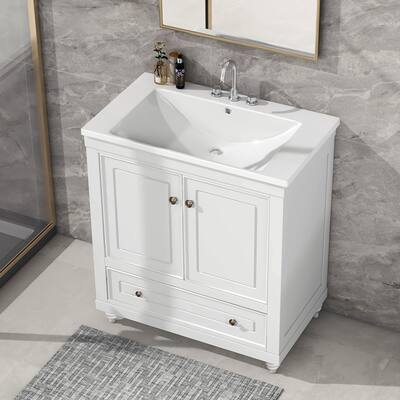 30" Bathroom Vanity with Sink(Doors and Drawer)
