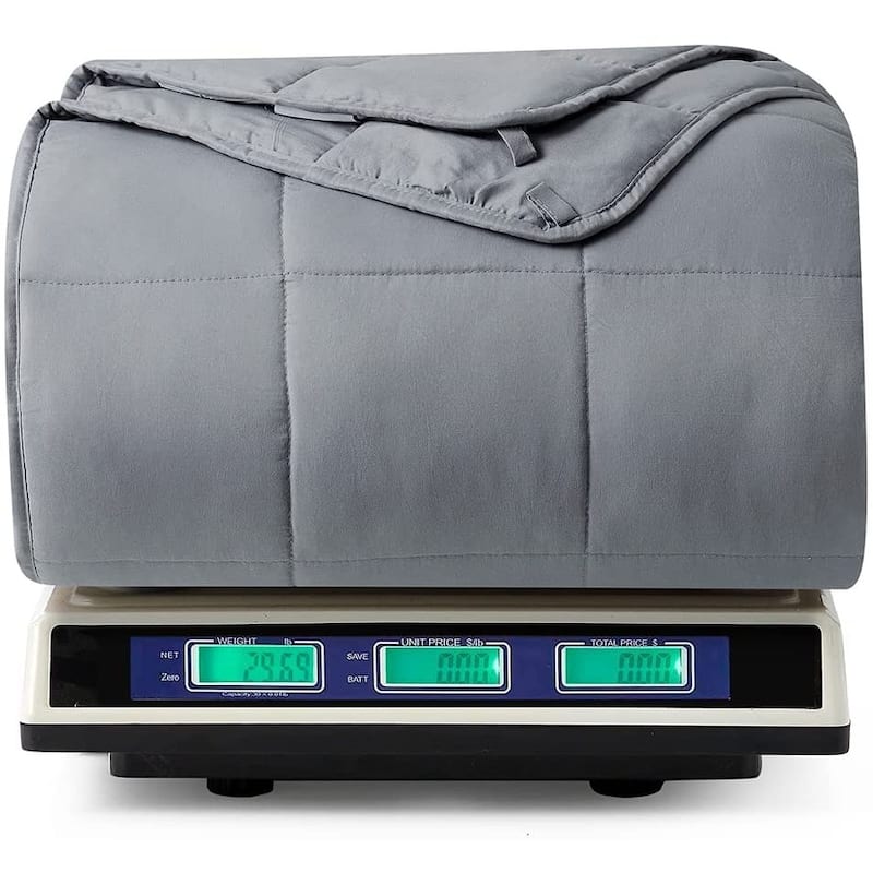 Chommie Weighted Coma Inducer® Comforter - Are You Kidding - Frosted Orange