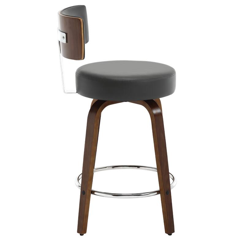 Faux Leather Upholstered Swivel Counter/ Bar Stools Set of 1/2/4