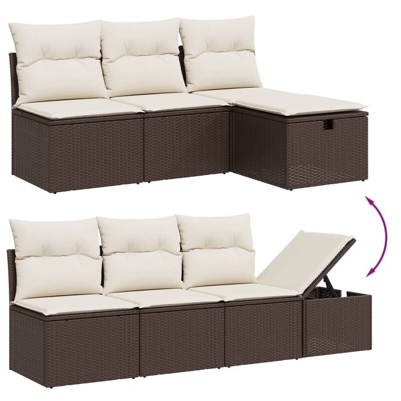 9 Piece Garden Sofa Set with Cushions