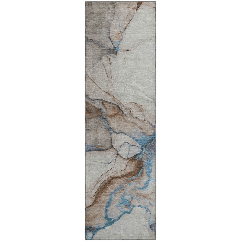 Premium Washable Super Soft Modern Crackle Mayfield Rug