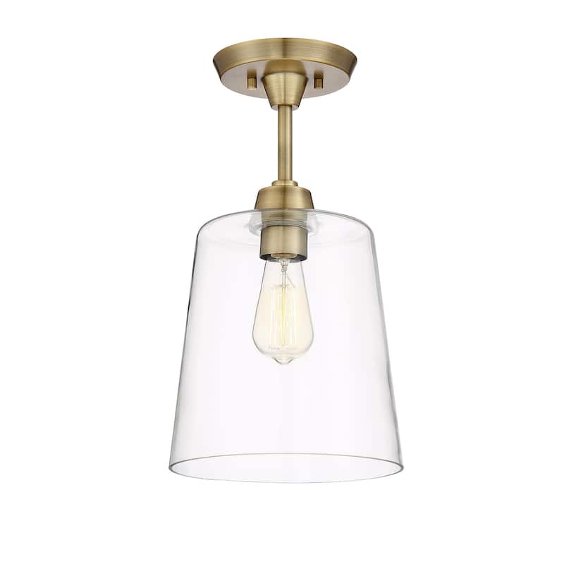 Bellevue Single Light 10" Wide Semi-Flush Ceiling Fixture