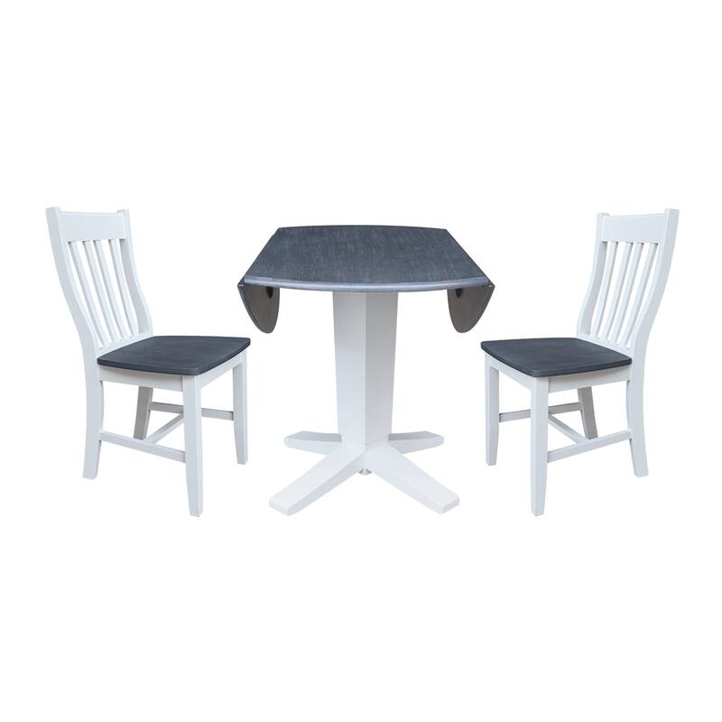 42" Round Drop Leaf Table with Dining Chairs