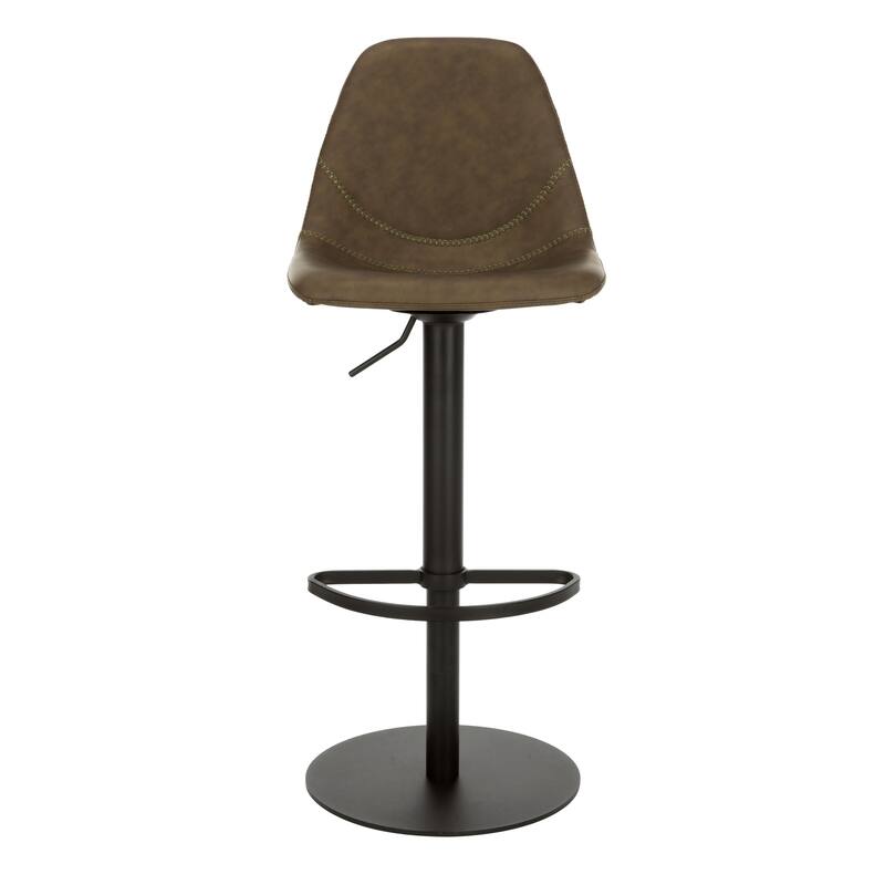 SAFAVIEH Mady Adjustable Swivel Bar Stool - 17.3" x 20" x 33.5-43.5" - 17Wx20Dx44H