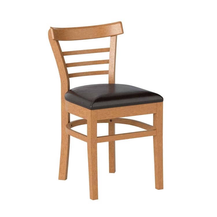 Set of 2 Rubber Wood PU Leather Padded Mid-Century Dining Chairs Set with Ergonomic Backrest - 16.5" x 19" x 31"