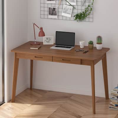 47.2"W Classic Home Office Desk, Writing Desk With Drawers