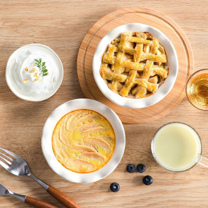 vancasso 6-Piece 5.5'' Corrugated Edge Mini Pie Pans Set(9 Ounce)