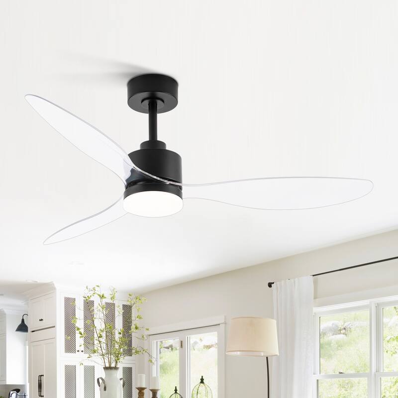 52 Inch LED Ceiling Fan with Lights Remote(3-Blade)