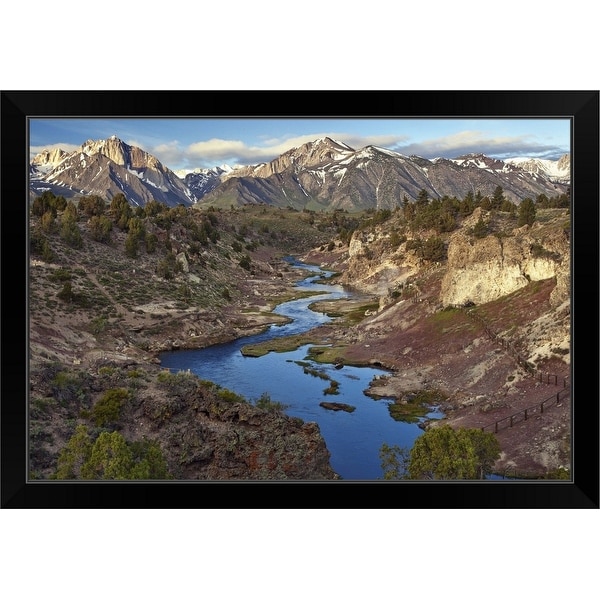 "Hot Creek Geothermal Area, California" Black Framed Print